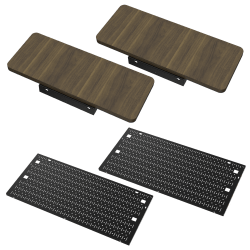 Platform:6 Desk - Desk Extensions and Side Peg Boards Kit, Wood, Dark Stain